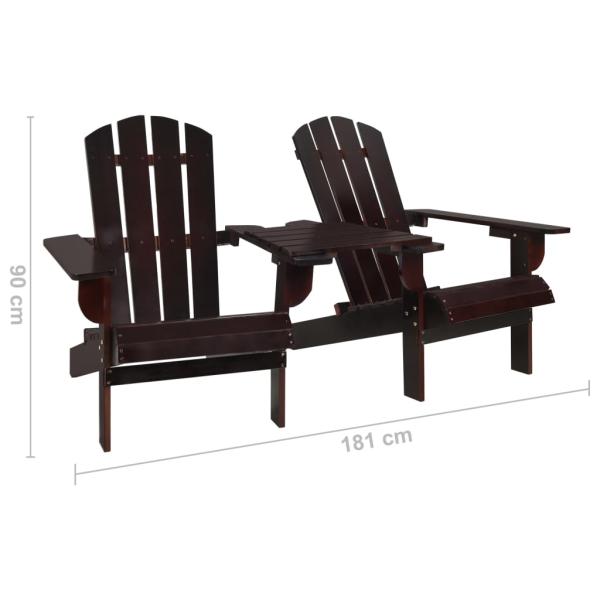 Garten-Adirondack-Stühle mit Teetisch Massivholz Tanne Braun
