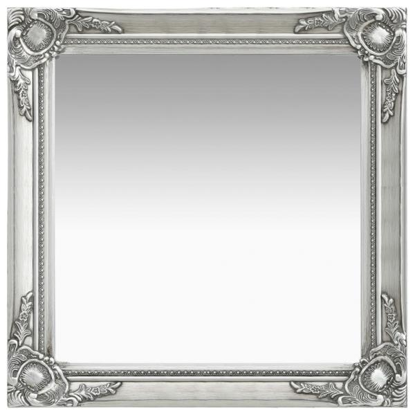 ARDEBO.de - Wandspiegel im Barock-Stil 60 x 60 cm Silbern