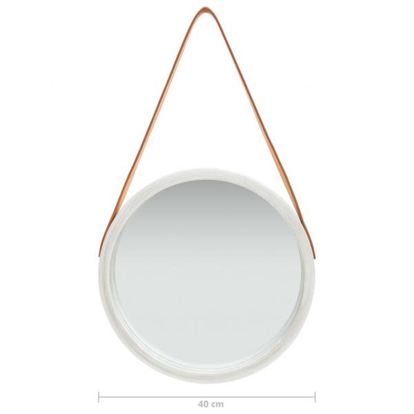 Wandspiegel mit Gürtel 40 cm Silbern