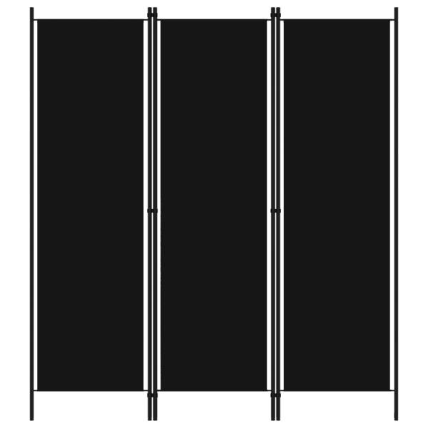 ARDEBO.de - 3-tlg. Raumteiler Schwarz 150x180 cm