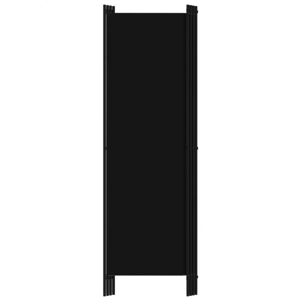 4-tlg. Raumteiler Schwarz 200x180 cm  