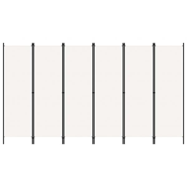 ARDEBO.de - 6-tlg. Raumteiler Weiß 300x180 cm 