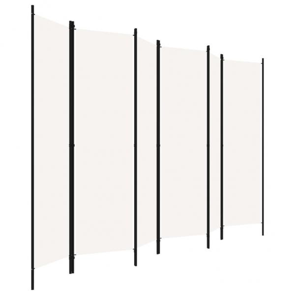 6-tlg. Raumteiler Weiß 300x180 cm 