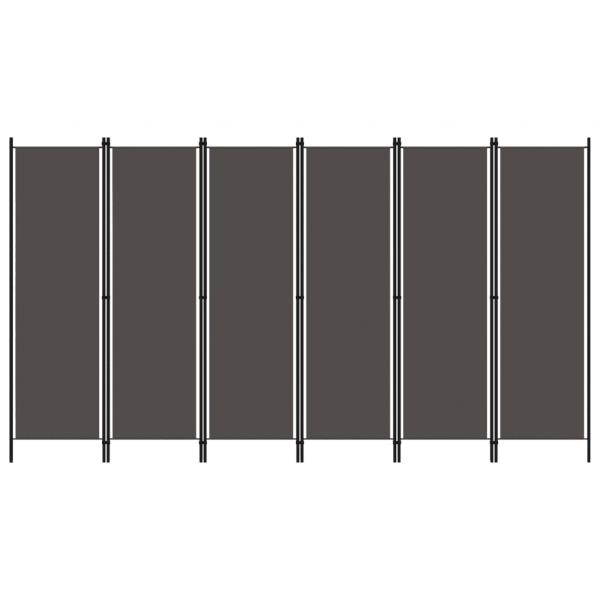 ARDEBO.de - 6-tlg. Raumteiler Anthrazit 300x180 cm