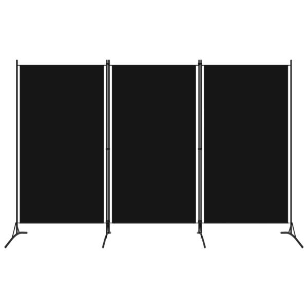 ARDEBO.de - 3-tlg. Raumteiler Schwarz 260x180 cm 
