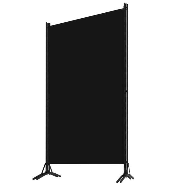 3-tlg. Raumteiler Schwarz 260x180 cm 