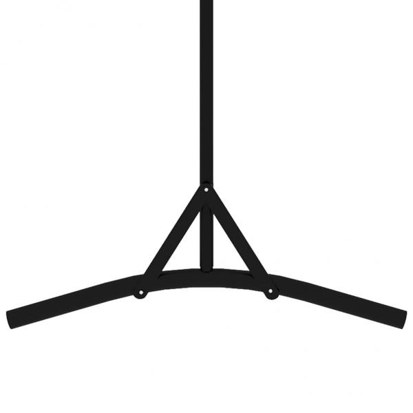 Paravent Schwarz 175x180 cm Stoff