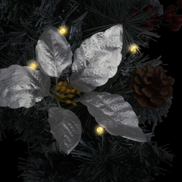 ARDEBO.de - Weihnachtsgirlande mit LED-Lichtern Grün 2,7 m PVC
