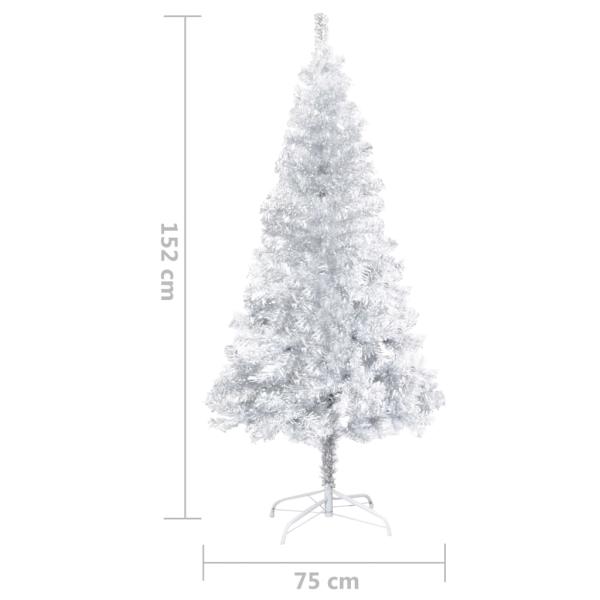 Künstlicher Weihnachtsbaum mit Ständer Silber 150 cm PET