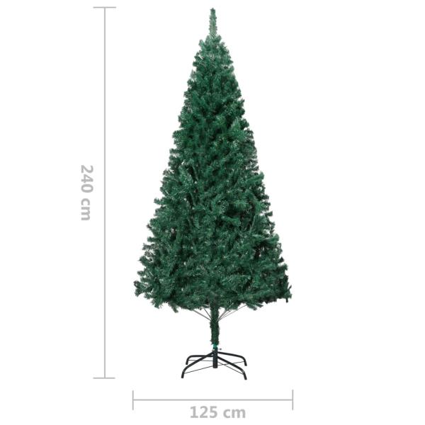 Künstlicher Weihnachtsbaum mit Dicken Zweigen Grün 240 cm PVC