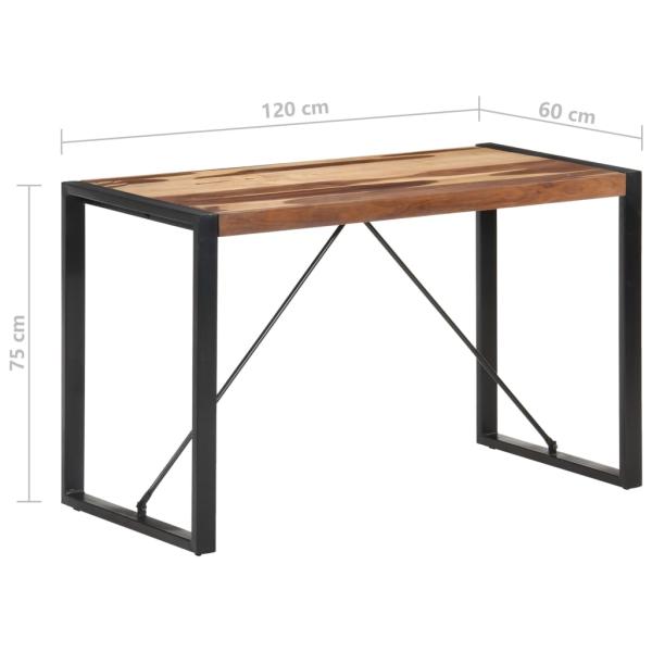 ARDEBO.de - Esstisch 120x60x75 cm Massivholz mit Palisander-Finish