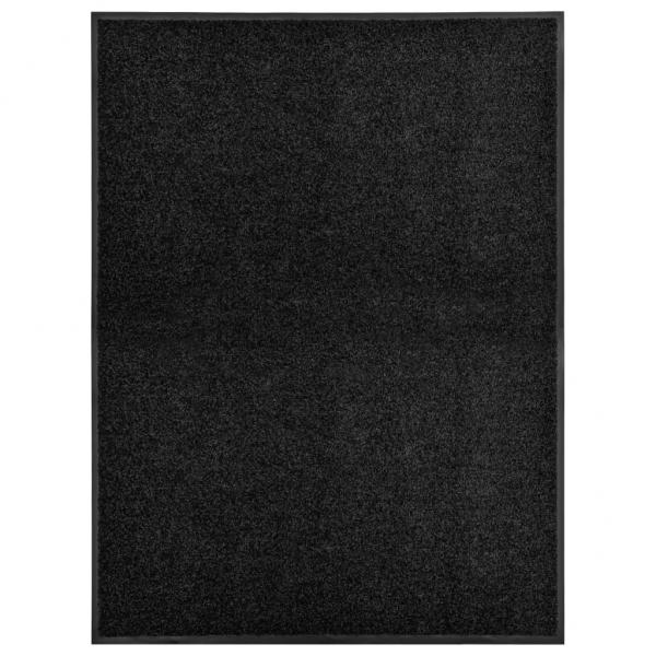 ARDEBO.de - Fußmatte Waschbar Schwarz 90x120 cm 