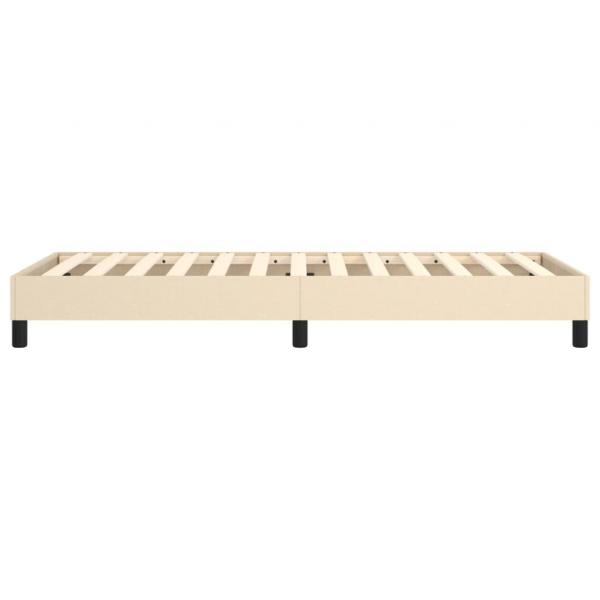 Bettgestell Creme 90x200 cm Stoff