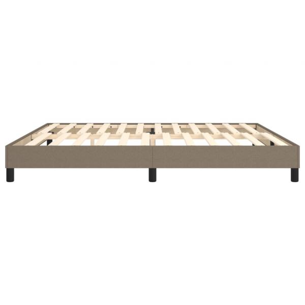 Bettgestell Taupe 200x200 cm Stoff