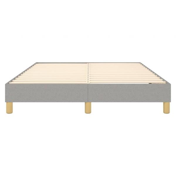 Bettgestell Hellgrau 140x190 cm Stoff