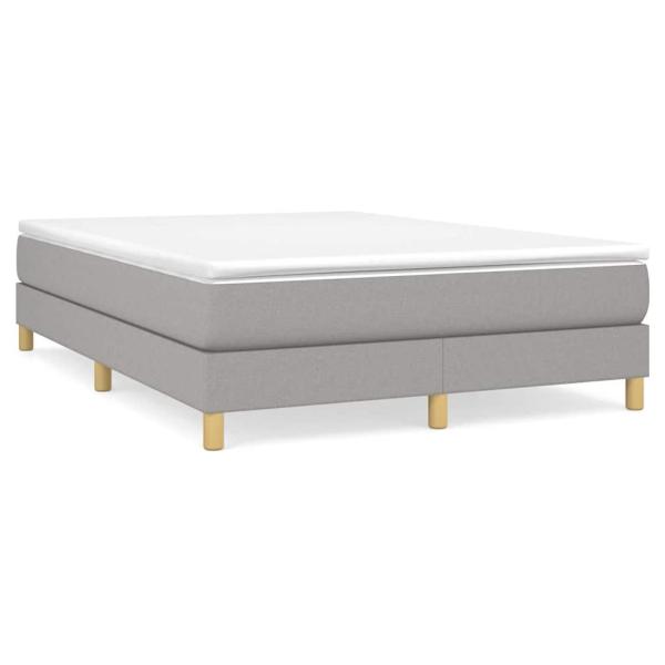 Boxspringbettgestell Hellgrau 140x200 cm Stoff
