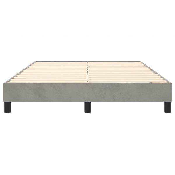 Bettgestell Hellgrau 140x190 cm Samt