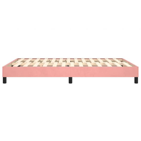 Bettgestell Rosa 140x200 cm Samt