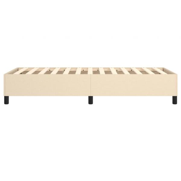 Bettgestell Creme 80x200 cm Stoff
