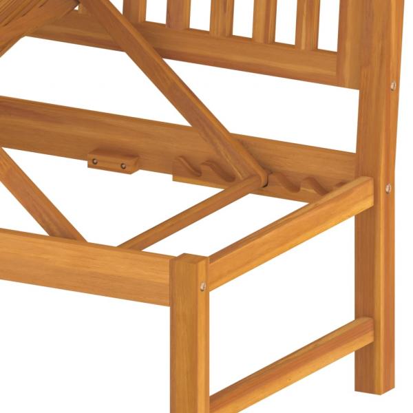 Tagesbett mit Cremeweißen Kissen 200x60x75 cm Massivholz Akazie 