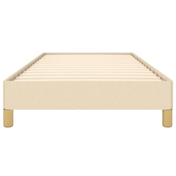 Bettgestell Creme 90x190 cm Stoff