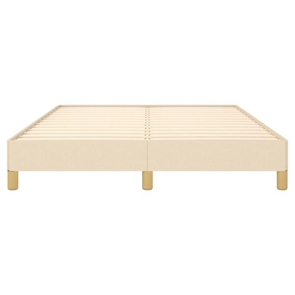 Bettgestell Creme 140x190 cm Stoff