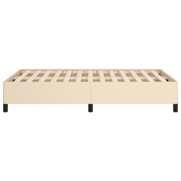 Bettgestell Creme 120x200 cm Stoff