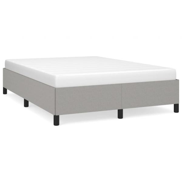 Bettgestell Hellgrau 140x190 cm Stoff
