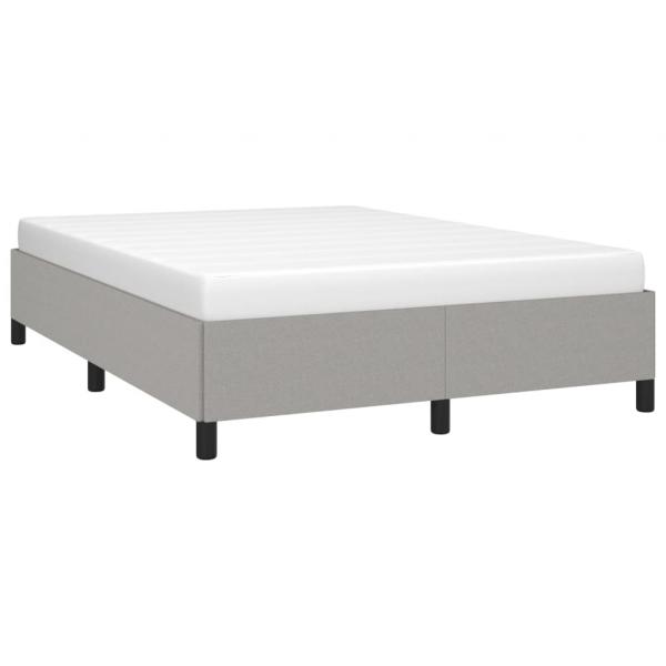 Bettgestell Hellgrau 140x190 cm Stoff