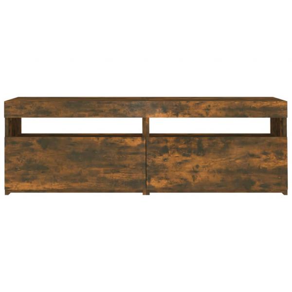 TV-Schrank mit LED-Leuchten Räuchereiche 120x35x40 cm