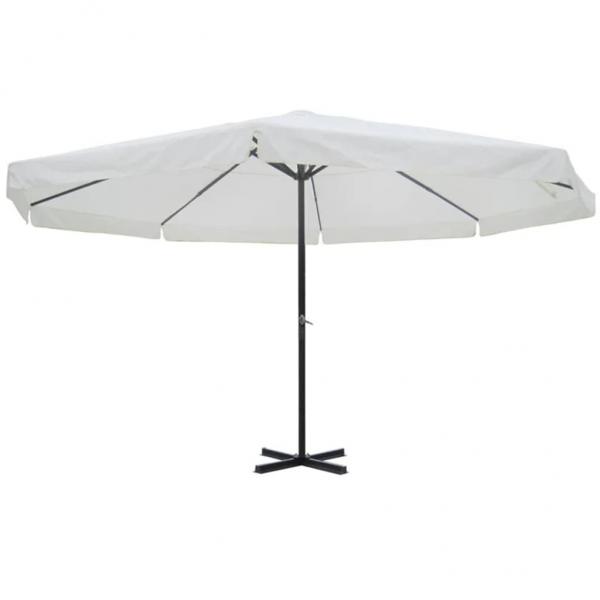 ARDEBO.de - Sonnenschirm Weiß Aluminium 500 cm