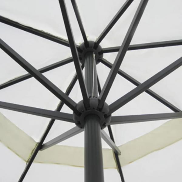 Sonnenschirm Weiß Aluminium 500 cm