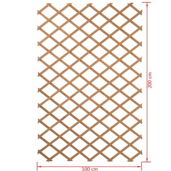 Nature Garten-Rankgitter 100x200 cm Holz Natur 6041703 