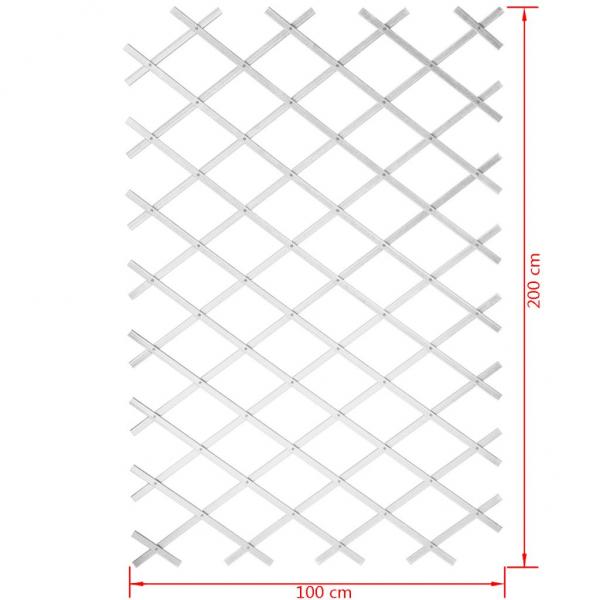 Nature Garten-Rankgitter 100x200 cm PVC Weiß 6040703