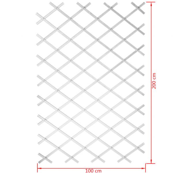 Nature Garten-Rankgitter 100x200 cm PVC Weiß 6040703