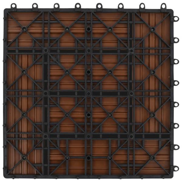 Braune Terrassenfliesen 11 Stk. 30 x 30 cm WPC 1 qm