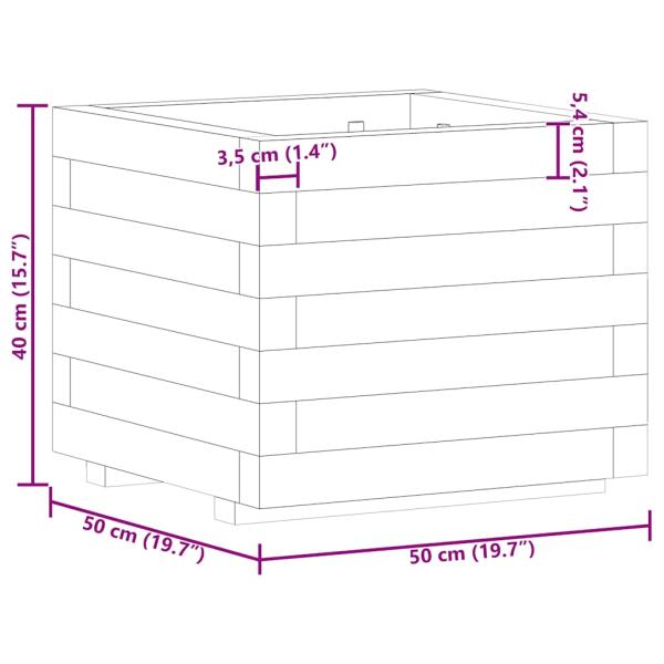 Hochbeet 50x50x40 cm Holz Quadratisch