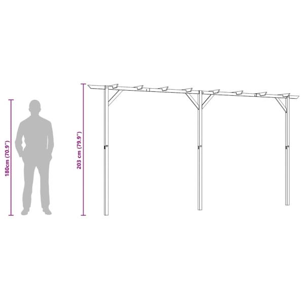 Gartenpergola 410x40x203 cm Holz
