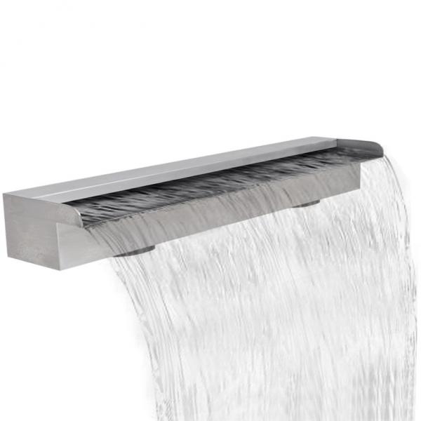ARDEBO.de - Pool-Wasserfall Fontäne Rechteckig Edelstahl 90 cm 