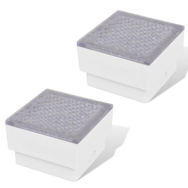 2 x LED Boden-Einbauleuchte 100 x 100 x 68 mm 