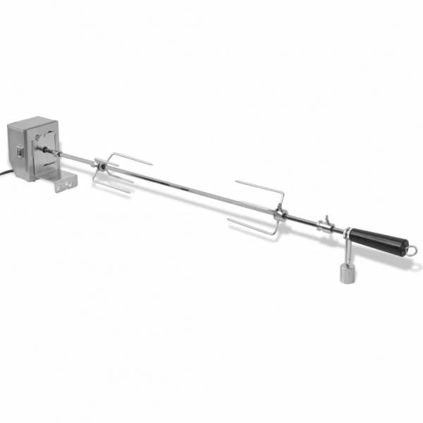 BBQ Rotisserie-Drehspieß mit professionellem Motor Stahl 900 mm