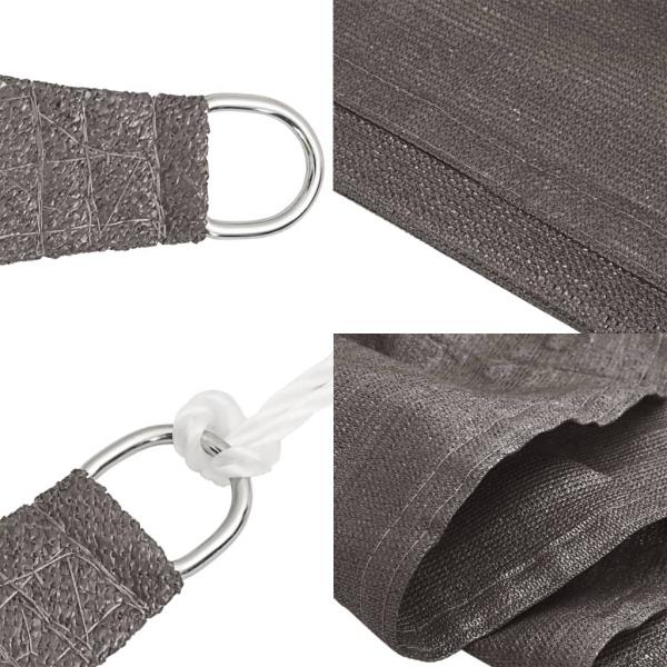 Sonnensegel HDPE Dreieckig 5x5x5 m Anthrazit