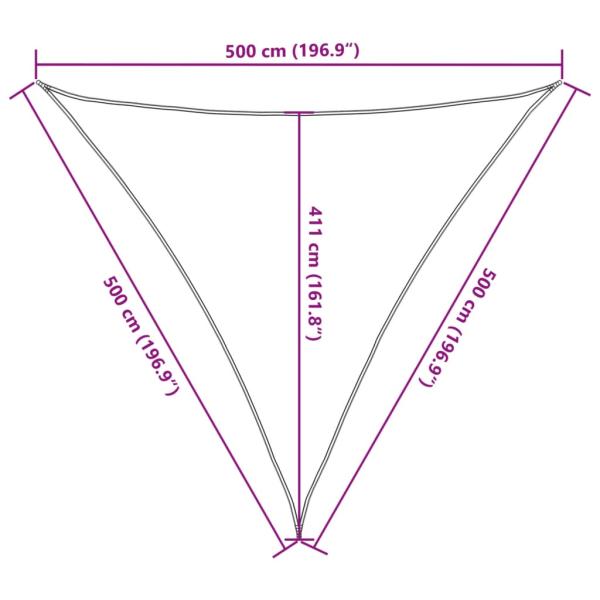 Sonnensegel HDPE Dreieckig 5x5x5 m Anthrazit