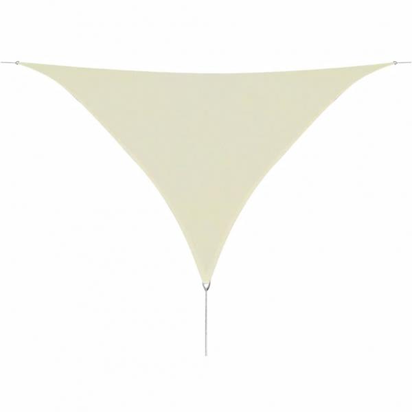 ARDEBO.de - Sonnensegel HDPE Dreieckig 5x5x5 m Creme