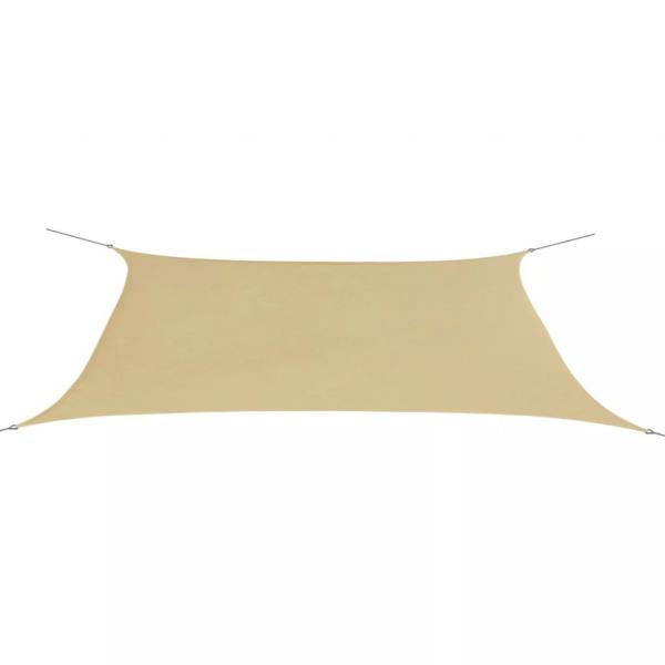 Sonnensegel Oxford-Gewebe Rechteckig 4x6 m Beige 
