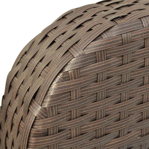ARDEBO.de - 4-tlg. Garten-Lounge-Set mit Auflagen Poly Rattan Braun