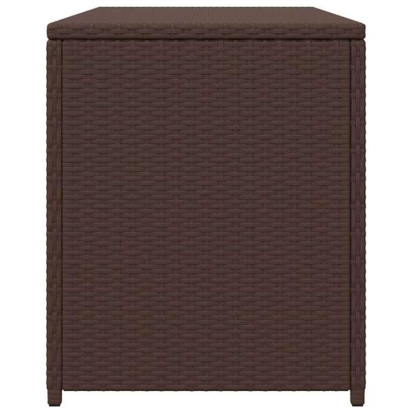 Garten-Auflagenbox Braun 120x50x60 cm Poly Rattan