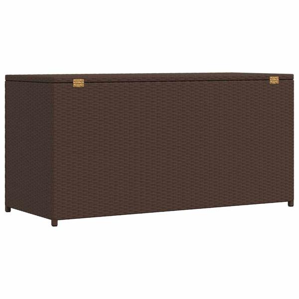 Garten-Auflagenbox Braun 120x50x60 cm Poly Rattan