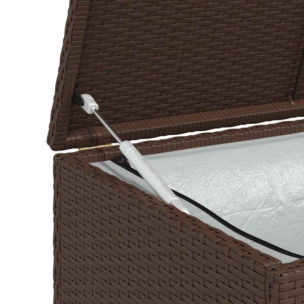 Garten-Auflagenbox Braun 120x50x60 cm Poly Rattan