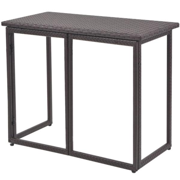5-tlg. Garten-Essgruppe Stahl Poly Rattan Braun